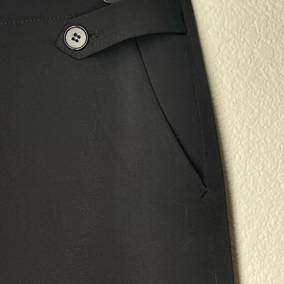 THEORY pants trouser black sz 8 wide leg wool blend - Picture 5 of 12